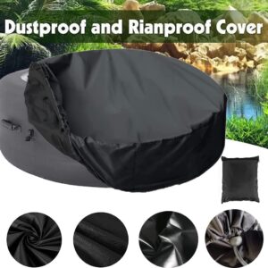 UCARE Hot Tub Cover Waterproof Outdoor Portable Round Inflatable Hot Tub Spa Cover Protector Bathtub Pool Garden Furniture Dust Covers (91×43in/ 230×110cm)