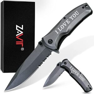 zavit gifts for him husband men dad,i love you pocket knife,anniversary birthday gifts ideas,christmas stocking stuffers gifts for men,valentines day gifts for boyfriend,fathers day him unique gifts