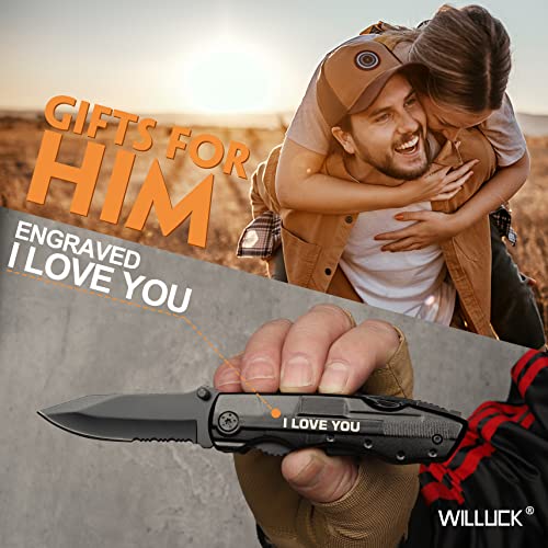 Gifts for Him Boyfriend Husband,"I LOVE YOU" Fathers Day Unique Gifts for Him,Multitool Knife,Christmas Stocking Stuffers,Anniversary Birthday Gifts Idea,Valentines Day Unique Gifts for Him Dad