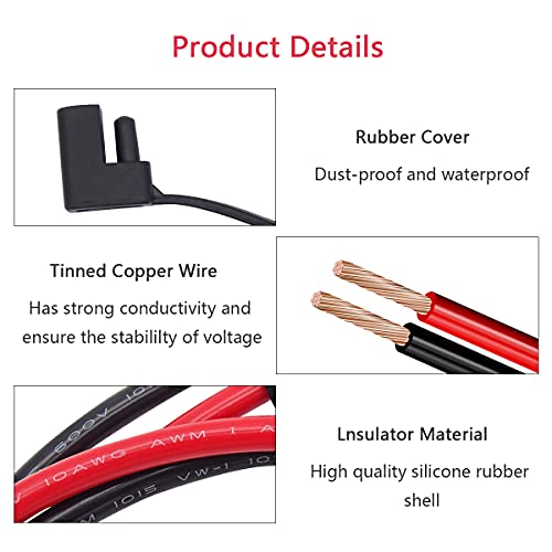 Billion wealth 10AWG 10Feet / 3M SAE to SAE Extension Cable Quick Disconnect Connector Compatible with Solar Panel Panel SAE Plug