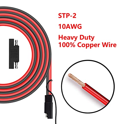 Billion wealth 10AWG 10Feet / 3M SAE to SAE Extension Cable Quick Disconnect Connector Compatible with Solar Panel Panel SAE Plug