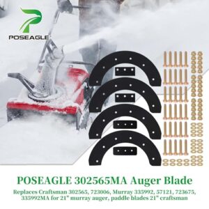 POSEAGLE 302565MA Auger Blade Replaces 302565, 335992MA, 1687312YP, 1687312SM for Murray 5021R, 5021E, 525-21, 650-21, PM40, PSB210, PM50E, PSB210E, SN421, 521E Snow Blowers