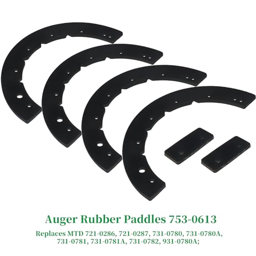 POSEAGLE 753-0613 Auger Rubber Spiral Kit Replaces MTD 753-0613, MTD 753 0613, 731-0781a, 731-0780a, 931-0780a for Cub Cadet 321, 321 R, 410, 421 R, 521 E, 521 R, SB-300, SB-350, SB-400 Snow Blowers