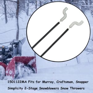 Hirldeea 1501122MA Front Lower Drive Auger Cable for Murray Craftsman Snapper Simplicity Snow Thrower Snowblower 313449MA, MT1501122MA (2-Packs)