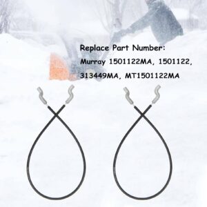 Hirldeea 1501122MA Front Lower Drive Auger Cable for Murray Craftsman Snapper Simplicity Snow Thrower Snowblower 313449MA, MT1501122MA (2-Packs)