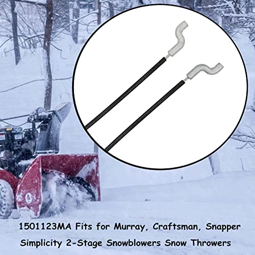 Hirldeea 1501123MA Front Drive Clutch Cable for Murray Craftsman Snapper Simplicity Snow Thrower Snowblower MT1501123MA (2-Packs)