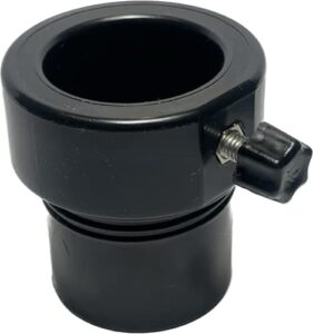 generic umbrella pole stabilizer reducer adapter for baja deck pool sleeves, black, 3" tall