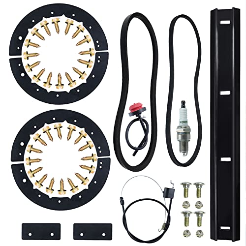 POSFLAG 753-0613 Snowblower Auger Kit with 731-1033 Sheave Plate 954-0101A Drive Belt 954-04032B Drive Belt 946-0910A Clutch Cable Replaces 721-0287, 731-0780, 931-0782A for MTD Snowblower Parts