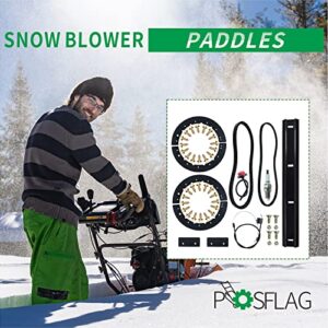 POSFLAG 753-0613 Snowblower Auger Kit with 731-1033 Sheave Plate 954-0101A Drive Belt 954-04032B Drive Belt 946-0910A Clutch Cable Replaces 721-0287, 731-0780, 931-0782A for MTD Snowblower Parts