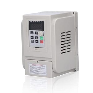 wisoqu vfd variable frequency drive,single‑phase 110vac input 3‑phase 220vac output variable frequency inverter,motor speed controller,220v 1500w at5‑1500x, default