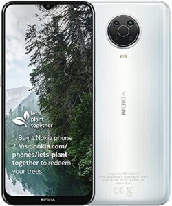 nokia g20 dual-sim 64gb rom + 4gb ram (gsm only | no cdma) factory unlocked 4g/lte smart phone (glacier) - international version