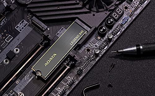 ADATA Legend 840 1TB PCIe Gen4 x4 NVMe 1.4 M.2 Internal Gaming SSD Up to 5,000 MB/s (ALEG-840-1TCS)