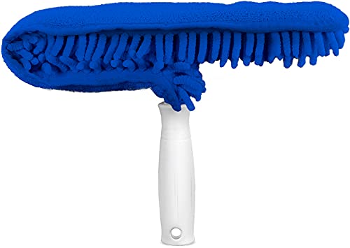 Unger Microfiber Ceiling Fan Duster – Machine Washable Dusters for Ceiling Blades, Compatible with Threaded Poles, Reusable Cleaning Supplies, Cleaning Tools, Traps Dust & Dirt