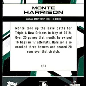 2021 Topps Fire #181 Monte Harrison NM-MT RC Rookie Miami Marlins Baseball