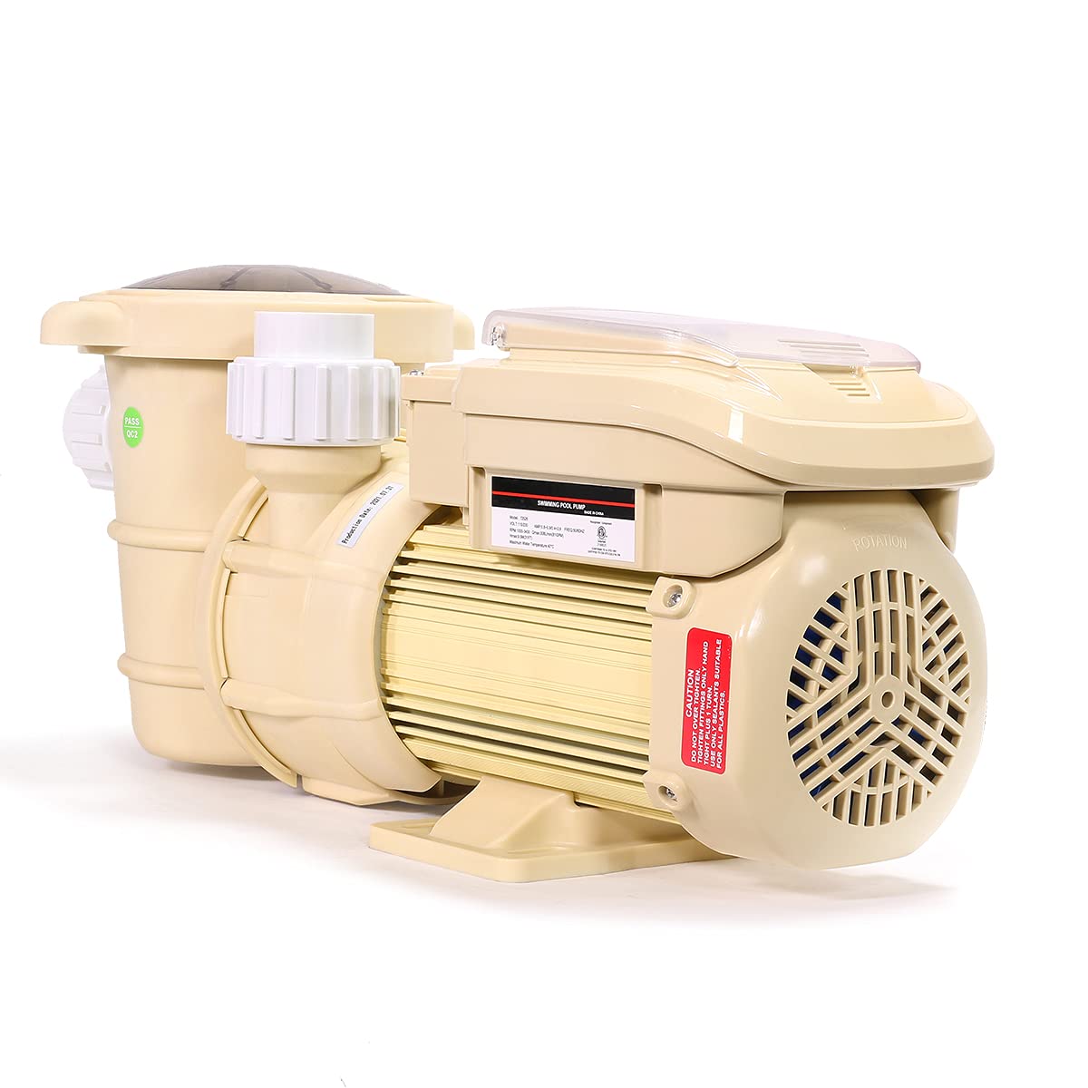 XtremepowerUS 1.5HP Variable Speed Whisper Above Ground Swimming Pool Pump Beige