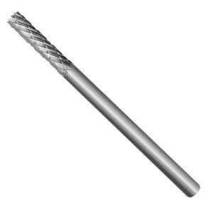 hautmec cylinder tungsten rotary file carbide burr 1/4'' shank,1/4'' head length double cut for woodworking,drilling, metal carving, engraving, polishing ht0196-mc
