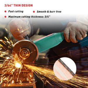 HYCHIKA 18V Power Angle Grinder,Cordless Grinder with 4.0Ah Battery and Fast Charger,8500RPM,5Pcs 4-1/2" Disc,3-Position Auxiliary Handle for Cutting and Grinding