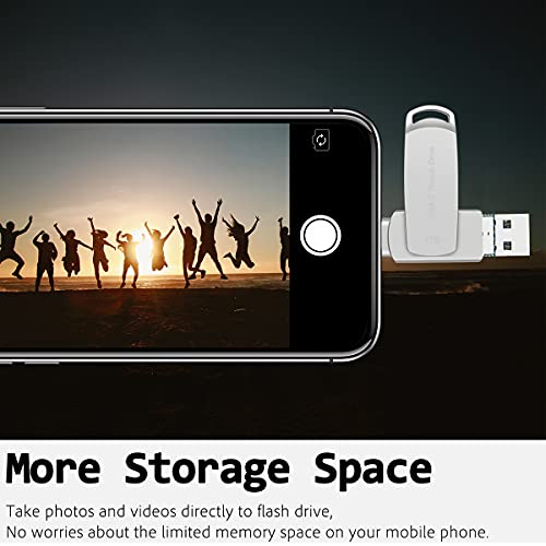 USB C Thumb Drive Storage Stick 1000GB Memory Stick for Phone, 1TB Type-c USB 3.1 Drive Compatible MacBook iPad pro iPad mini6 and MacBook Pro Air Computer (Silver)