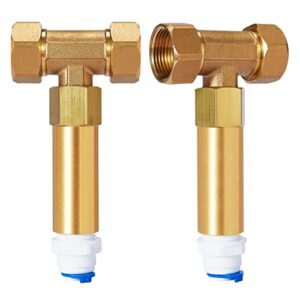 hqua ws-dv01 hot water drain valve, temperature management valve for hqua ows-12/124/12t, hqua-tws-12 water purifier, 110℉ open, 3/4" fnpt inlet, 3/4" fnpt outlet