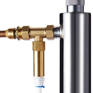 HQUA WS-DV01 Hot Water Drain Valve, Temperature Management Valve for HQUA OWS-12/124/12T, HQUA-TWS-12 Water Purifier, 110℉ Open, 3/4" FNPT Inlet, 3/4" FNPT Outlet