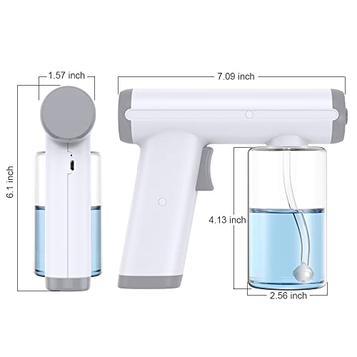 Atomizer Sprayer,Disinfectant Fogger Sanitizer Spray Machine Spray Gun, Electrostatic Sprayer Rechargeable with Blue Light for Touchless Sanitization