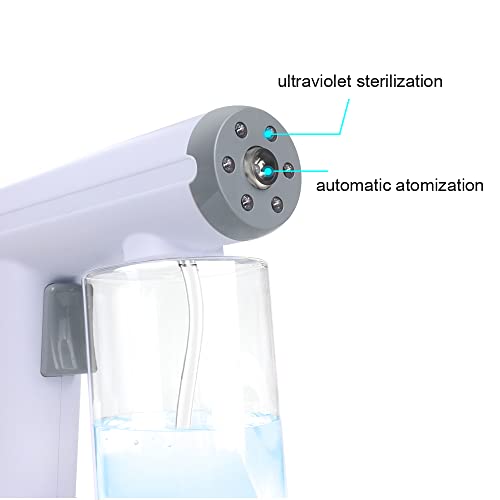 Atomizer Sprayer,Disinfectant Fogger Sanitizer Spray Machine Spray Gun, Electrostatic Sprayer Rechargeable with Blue Light for Touchless Sanitization