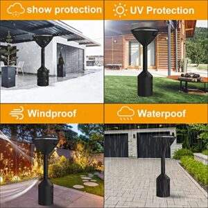 BLIKA Standup Patio Heater Cover,600D Heavy Duty Waterproof Heater Cover for Outdoor Heater-34"x18.5"x95",Black
