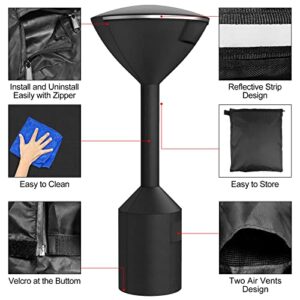 BLIKA Standup Patio Heater Cover,600D Heavy Duty Waterproof Heater Cover for Outdoor Heater-34"x18.5"x95",Black