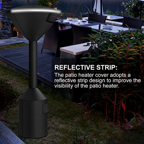 BLIKA Standup Patio Heater Cover,600D Heavy Duty Waterproof Heater Cover for Outdoor Heater-34"x18.5"x95",Black