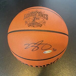 lebron james first all star game signed nba game basketball upper deck uda #5/23 - autographed basketballs