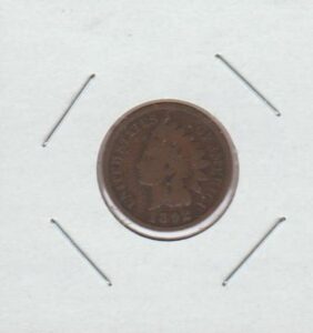 1892 no mint mark indian head (1859-1909) penny seller very good