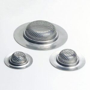 Bathtub Drain Strainer 3-Pack, Shower Drain Hair Catcher, Sink Strainer for Kitchen and Bathroom, Hair Strainer/Trap for Bathtub Drain Cover Size from 2.16'' to 4.5''