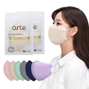 vattnig [10 pcs] korea face mask for adults – bird beak type 2d protective health face mask for dust and smoke – 4-layer protective filter – ideal fit for comfortable wear - beige