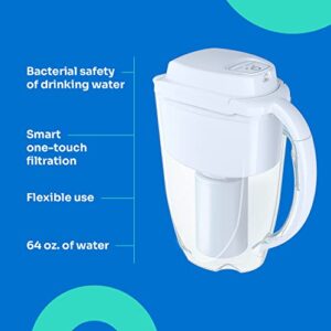 Aquaphor Water Filters JShmidt 500 Water Filter Pitcher Unique Electric Rechargeable NSF Certified Large Water Filter Jug for Drinking Water 64 oz with Lid Filter Life Indicator