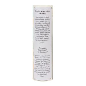 St Michael LED Flameless Devotion Prayer Candle, Religious Gift, Safe for Hospitals, Homes, Children, Has 6 Hour Timer for More Hours of Enjoyment and Devotion! Dimensions 8.1875" x 2.375"