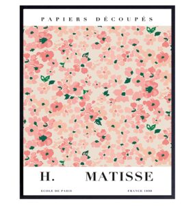 minimalist matisse wall art & decor - mid century modern poster - gallery wall art - aesthetic room decor - abstract gifts for women - contemporary museum pictures - bedroom living room print 8x10