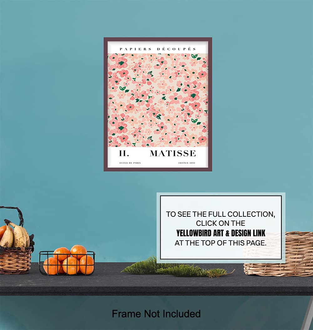 Minimalist Matisse Wall Art & Decor - Mid Century Modern Poster - Gallery Wall Art - Aesthetic Room Decor - Abstract Gifts for Women - Contemporary Museum Pictures - Bedroom Living Room Print 8x10