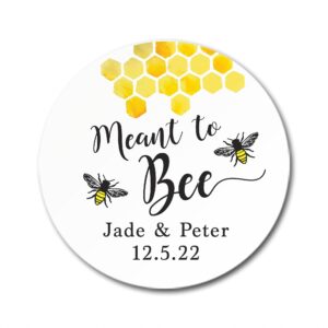 Meant to bee sticker, Honey favor stickers, Meant to bee labels, Custom wedding stickers, Honey bee party