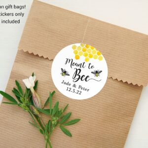 Meant to bee sticker, Honey favor stickers, Meant to bee labels, Custom wedding stickers, Honey bee party