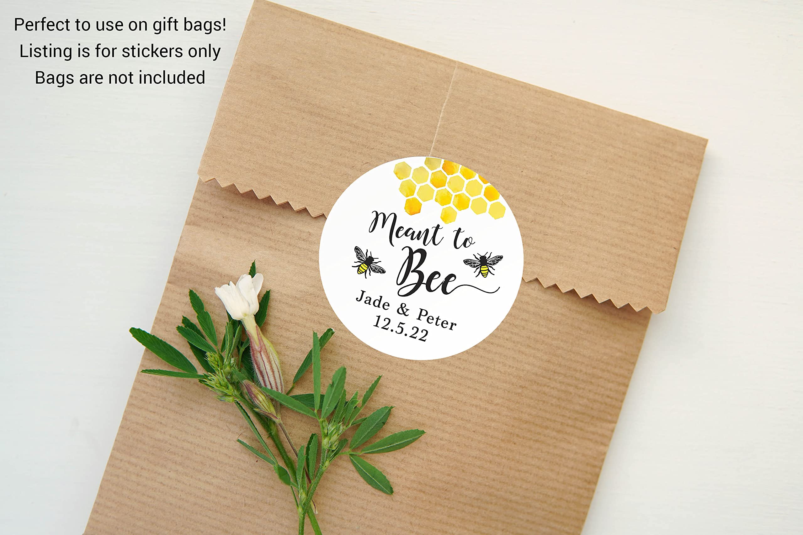 Meant to bee sticker, Honey favor stickers, Meant to bee labels, Custom wedding stickers, Honey bee party