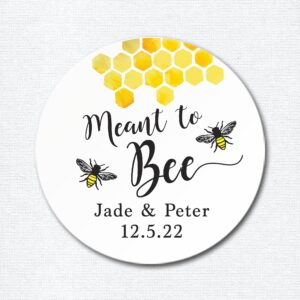 Meant to bee sticker, Honey favor stickers, Meant to bee labels, Custom wedding stickers, Honey bee party