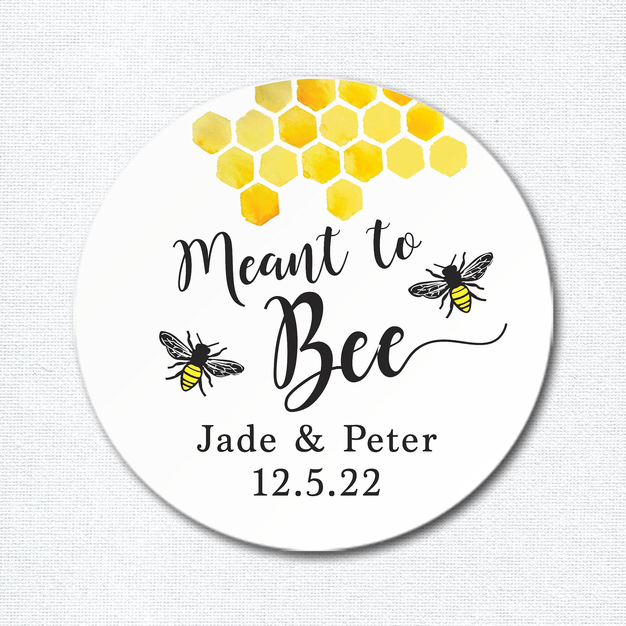 Meant to bee sticker, Honey favor stickers, Meant to bee labels, Custom wedding stickers, Honey bee party