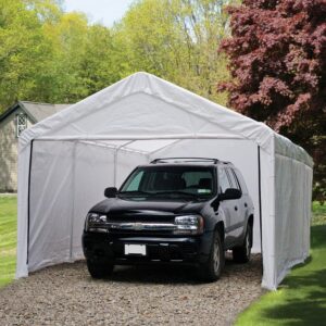 Cover-It® Heavy Duty, All-Season, Large Carport with Removeable Enclosure Kit for Cars, Boats, Lawn/Garden Equipment, Backyard Shade for Events, Commercial Job Sites, Picnic Areas, Pool/Patio (10x20)