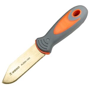 wedo non-sparking common knife 8”, spark-free safety knife, din standard, bam & fm certificate, aluminum bronze
