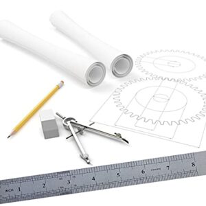 zmr 2 Pack Stainless Steel Machinist Engineer Ruler， Metric British Ruler with 1/10, 1/16, 1/20, 1/32Inch and 0.5mm，0.1cm for Engineering, School, Office, Architect, and Drawing (8Inch/2Pack)