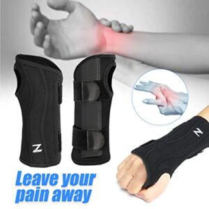 ZOUYUE Carpal Tunnel Wrist Brace, Adjustable for Men, Women, Night Sleep Splint Support for Pain Relief, Tendonitis, Sport Injuries - Right Hand M/L