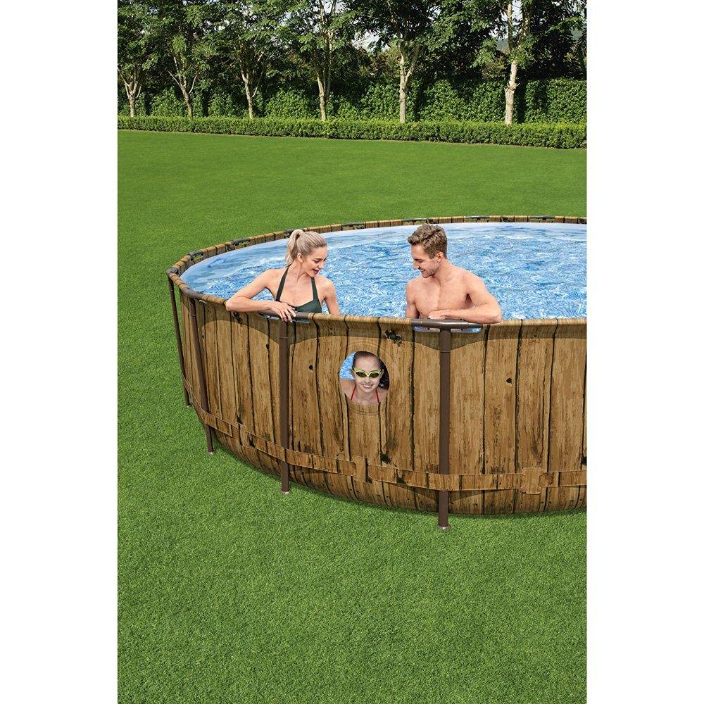 Bestway Power Steel Swim Vista 18' Round Above Ground Pool Set 56976E