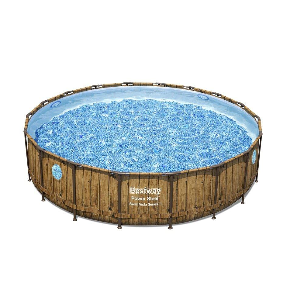 Bestway Power Steel Swim Vista 18' Round Above Ground Pool Set 56976E