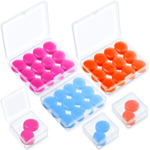 21 pairs ear plugs for sleeping soft reusable moldable silicone earplugs noise cancelling earplugs sound blocking ear plugs with case for swimming, concert airplane 32db nrr (blue, orange, rose red)
