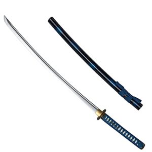 dispatch handmade samurai sword, 40 inch 1060 high carbon steel, damascus steel, forged samurai sword, full tang dynasty, clay tempered